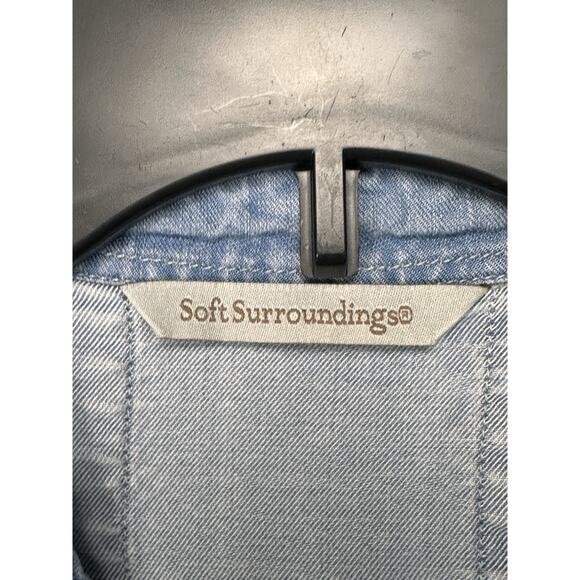 Soft Surroundings Shirt Top Womens Sz S Tencel Lyocell Button Up Long Sleeve - Picture 13 of 16